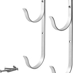 2pcs Pool Pole Hanger Telescoping Pole Hook Garden Hanger Storage Rack-image-7