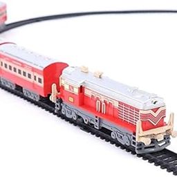 JAPSI Indian Passenger Toy Train Set | Battery Operated Train Railway Tracks for Kids | Train Toys for Kids 3+ Years (Red)-image-47