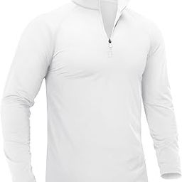 Men's Quarter Zip Pullover Fleece Lined Long Sleeve 1/4 Zip Golf Shirt Athletic Running Fishing Sweatshirts-picture-17