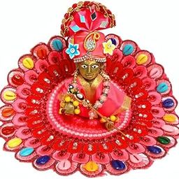 Elegance Era Laddu Gopal Janmashtmi Dress, (Combo with Bansuri Mala Pagdi, Bajuband Set) Ladoo Gopal Dress l Kanha Ji Dress l Fancy Poshak for Janmashtami, Size 0 1 2 3 4 (Multicolor 1, 3 no)-image-49
