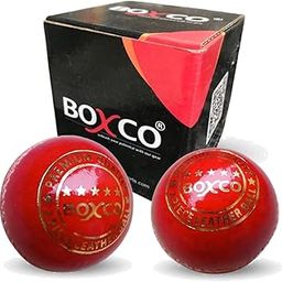 BOXCO Premium Hand Stiched Two Piece Cricket Leather Ball for T20, One Day and Test Matches (Pack of 2) (Premium Red)-image-49