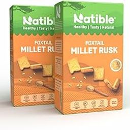 Natible Millet Rusk, Healthy Diet Toast, No Maida No Refined Sugar, Suitable for Kids & Adults (Pack of 2)-image-96