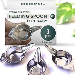 MARU Paladai for Baby Feeding Set of 3-20ml Each, New Born Baby Essentials - Multiple Uses as Milk Feeder, Medicine Dropper & Feeding Spoon - Perfect for Newborns and Babies Age 6 to 12 Months-24