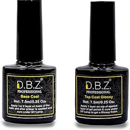 D.B.Z.® Gel Top Coat Base coat Set Soak Off UV LED Nail Art Starter Manicure Salon DIY at Home Need UV Lamp to Cure UV Gel polish (7.5ml Each)-image-8