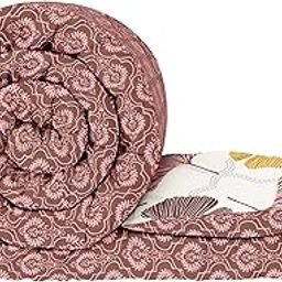 Story@Home Comforter Double Bed | 180GSM Microfiber 220 x250 cm Quilt Cooling Blankets for Summer | AC Comforter Double Bed | Light Grey & Stripes Pattern Reversible Design Duvet | Ideal for Gifting-image-81