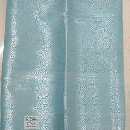Kosmi Group Pink Saree with Blouse (Light Blue)-image-64