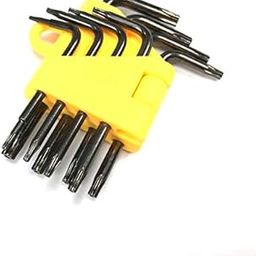 PagKis Rder 608 Mini Torx Screwdriver Allen Key Set with T5, T6, T7, T8, T9, T10, T15, T20 Security Driver Bits (Yellow, Small)-19