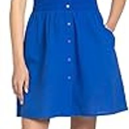 Cobalt Blue Shawl Collar Solid Short Sleeves Casual Dresses for Women (0LG28104)-image-14
