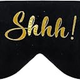 Nitsha Polyester Super Smooth Sleeping Eye Mask And Blind Fold Eye Shade With Funny Quotes Mask No.199-Shhh,Black-image-36