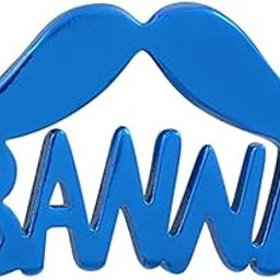 Stainless Steel Banna Style Mustache/Beard Letters Blue Color Fancy Screw Back Classic Single Ear Stud Earring for Mens/Boys (1 PC)-image-87