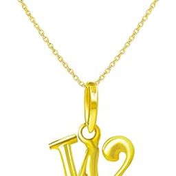Swarnavarsham BIS Hallmarked 916 Alphabet Pendant for Men & Women 1 Gm-image-81