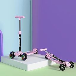 Cockatoo Rat&Cat Series Happy-Hooper Kick Scooter for Kids, Kick Scooter with Led Lights in PVC Wheel, 3 Adjustable Height Scooter, Upto 3+ Years, 50 Kg Weight Capacity, Pink-image-47