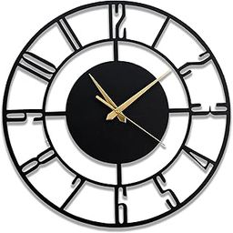 Rise n Shine Metal Wall Clock for Living Room Stylish - 50 CM Big Wall Clock for Hall, Home, Bedroom, Office | Silent Movement Wall Clock with Classic Metal Finish (Design -03, 50 CM)-image-16