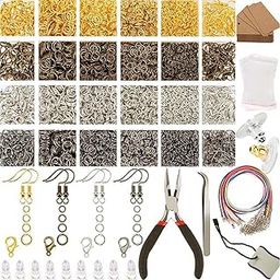 DIY Crafts (10 Grm, Light Black) Jump Rings Clasps,Earring Back, Earring Hooks, Earring Cards Holder, Pliers, Tweezers for Jewelry Making Supplies Earring Hardware Pieces Repair Parts Starter Set-picture-24
