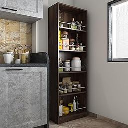 Studio Kook Cucina Kitchen Mate || Kitchen Unit With 5 Open Shelves (Matte Finish) (Junglewood), Brown-image-23