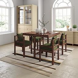 wopno Furniture Pure Sheesham Solid Wood Dining Table for Living Room Home Hall Hotel Dinner Restaurant Wooden Dining Table Dining Room Set Home & Kitchen (4 Seater, Teak)-picture-30