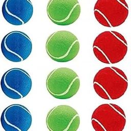 AEROLOOKS Rubber Cricket Tennis Ball, (Red,Green,Blue) (Pack of 12)-image-42