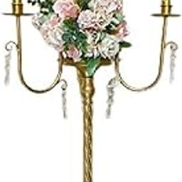 UJEAVETTE Wedding Candelabra 6 Arms Wedding Stable Base Vintage Candelabra A-image-51