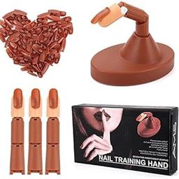 Kreni Nail Practice Fingers for Acrylic Nails, 3 Nails for Practice Hand for Acrylic Nails, Training Fingers for Nail Art Beginners,Fake Fingers with Nails for Hand Nail Art Training-image-52