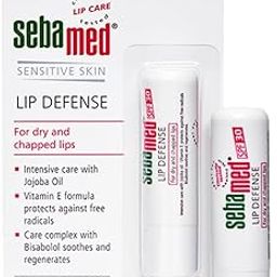 SebaMed Lip Defense Lip Balm With Spf 30 + Vit E | Regenerates Dry, Chapped Lips | Intensive Care With Vit E, Jojoba Oil & Chamomile |Clinically Tested | For Men & Women, 4.8 Gm, White-56