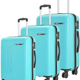 Safari Lancer Trolley Bag for Travel with 5 Years International Warranty (Sky Blue, Set of 3)-image-4