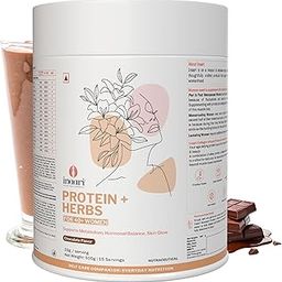 Inaari Menopause Protein with Collagen and Herbs for 40+ women for lean metabolism Ayurvedic Herbs Shatavari and Lodhra for managing Menopause Symptoms Garcinia Cambogia(Chocolate Flavor 500 g)-image-50