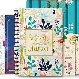 Be The Energy You Want To Attract Planner Kit Undated B5 Planner with Stickers, Bookmarks, Poster, Activity Pages, To do lists, 280 Pages 80 GSM, Black Wiro Bound-picture-31