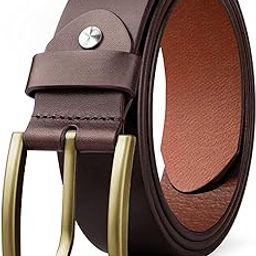 Genuine leather Belt for Men | Formal/Casual (BROWN TM12, 44)-picture-18