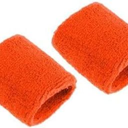 SAZ DEKOR 2xSports Basketball Badminton Unisex Cotton Sweatbands Wristbands Orange-image-35
