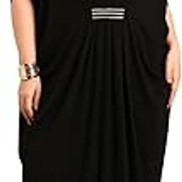 Women's Plus Size Black Kaftan Dress -(DRS_CWLDRSP_KJRSY)-image-54