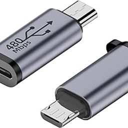 Tobo USB-C to Micro USB Adapter, USB Type C Female to Micro USB Male Converter USB C to Micro B 2.0 Charge & Data Sync Compatible with Samsung Galaxy S7 S6 J7 Note 5 Kindle Ps4 and More-TD-1300CC-13