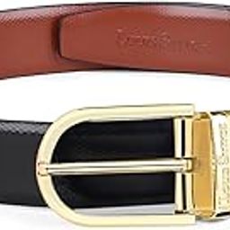 louis stitch Men's Reversible Brown and Black Italian Leather Belt with Golden Buckle (Prague_SNGD)-picture-37