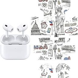 90stethix - Compatible for AirPods Pro (2nd Generation) Pre-Cut Audio Buds Skin Sticker Wrap (Coverage-Charging Case+Buds) (Design-44)-image-54