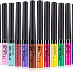 My Colors Colorful Liquid Eyeliner Set, 12 colors Matte Neon Eyeliner Pencil Pigmented Waterproof Smudgeproof Long Lasting Gel Eye Liner Eye Makeup Gift Kit for Women Multicolor-image-8