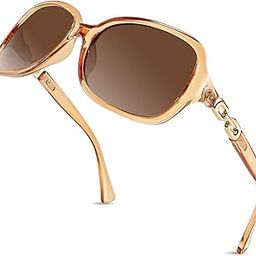 Vintage Square Polarized Sunglasses for Women UV400 Travel Driving Fashion Arcuate Sunglasses E1016-image-80