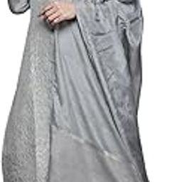 Grey Woven Design Silk Blend Straight Kurta With Palazzos & Dupatta-image-63