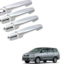Kozdiko Chrome Handles Door Latch Cover Set of 4 Pcs for Toyota Innova-11