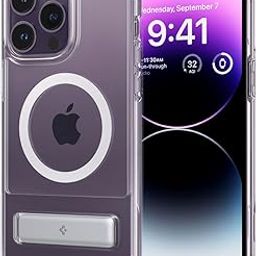 Spigen Ultra Hybrid S Magfit Back Cover Case Compatible with iPhone 14 Pro (White | Kisckstand)-image-18