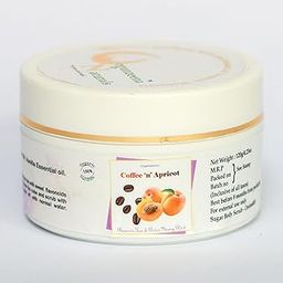 Organzeena Naturals Coffee 'n' Apricot Sugar Body Scrub | Exfoliate and Remove Dead Skin Cells | Coffee scrub | 120gm-image-20