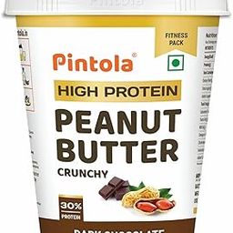 PINTOLA High Protein Peanut Butter Chocolate Flavour Crunchy 510g, Added WHEY Protein, 30g Protein 6.2g Fiber, Gluten Free, Zero Trans Fat, Dark Chocolate Peanut Butter Spread, Nut Butter Bread Snacks-15