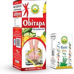 BASIC AYURVEDA Obitapa Ras (Juice) 1ltr. with Slim Yog 60 Capsules Combo Pack |-image-6