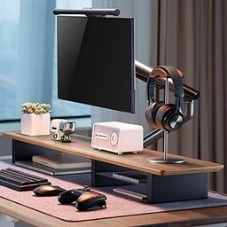 IVE Design Walnut Monitor Stand for Desk-14