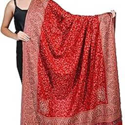 The Majestic Red Jamawar Kani Shawl for Women: A Tribute to Tradition - Size 40X80-image-44