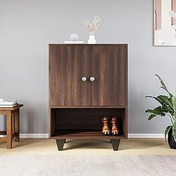 @home by Nilkamal Astero Engineered Wood Shoe Cabinet (Astero 4 Shelf, Walnut)-image-61