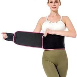 obliss Weight Loss Hot Slimming Belt for Men, Women Belly Sweat Slim Belt Neoprene Fat Burning Sauna Waist Trainer Healthy Sweat, Weight Loss, Lower Back Posture Black Pink Free Size-image-29