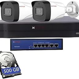 CP PLUS 4 Channel NVR with 2Nos- 2 MP IP (Network) with Audio Recording Built-in-Mic Night Vision Outdoor Bullete Wired CCTV Cameras,4 Port PoE, 500GB HDD (Without CAT6 Cable)-17
