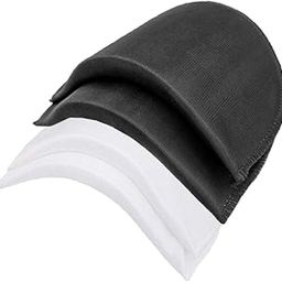 JEWEDECO 20 Pair Shoulder Pads Black Shoulder Pad for Women Coat Sponge Filling Tricot Knit Cover Convenient to Carry-image-44