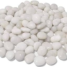 wooHome Double Polished White Pebbles for Decoration - Pebbles for Plants|Pot|Garden|Table Décor|Vase Fillers|Home Décor(950GM|White Stone)-image-87