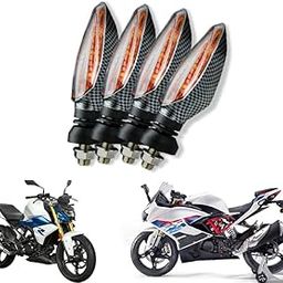 Generox LED Bike Indicator with Super Bright Front and Back Turn Signal Light Compatible for All BMW Model (Waterproof) Pack of 4-22