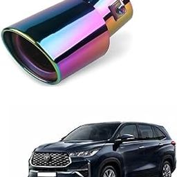 Stylish Car Show Exhaust Tube in Stainless Steel Colour Tube-Silencer Muffler Tip Pipe for Toyota Innova Hycross-23